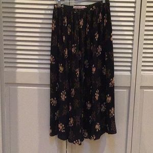Renata pleated silk skirt